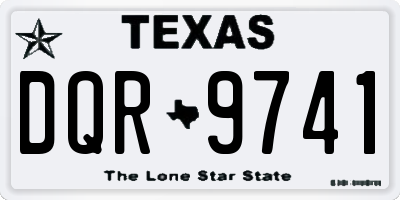 TX license plate DQR9741