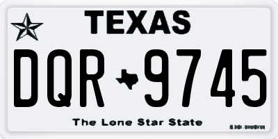 TX license plate DQR9745