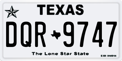 TX license plate DQR9747