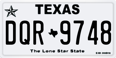 TX license plate DQR9748