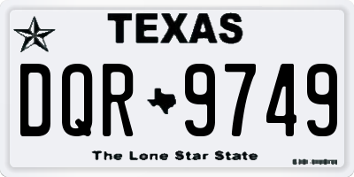 TX license plate DQR9749
