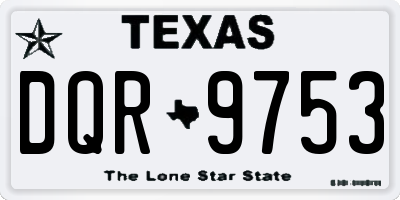 TX license plate DQR9753