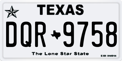 TX license plate DQR9758