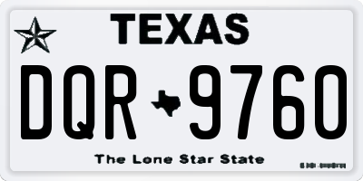 TX license plate DQR9760