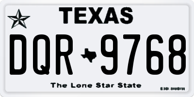 TX license plate DQR9768