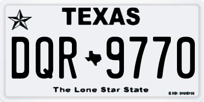 TX license plate DQR9770
