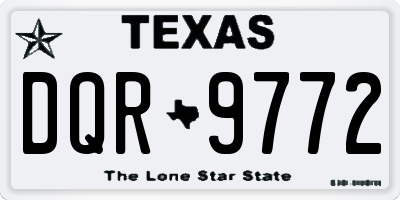 TX license plate DQR9772