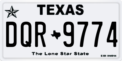 TX license plate DQR9774