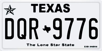 TX license plate DQR9776