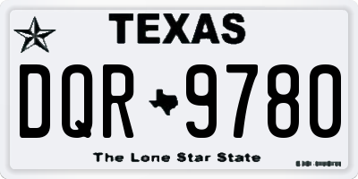 TX license plate DQR9780
