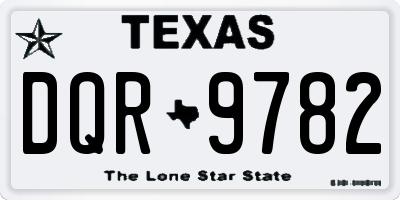 TX license plate DQR9782