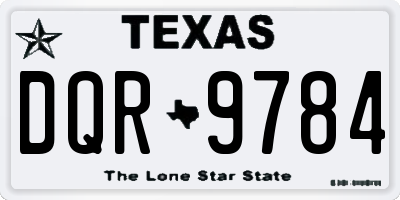 TX license plate DQR9784