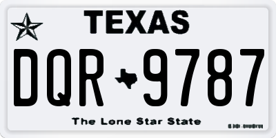 TX license plate DQR9787