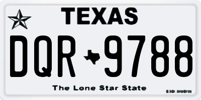 TX license plate DQR9788