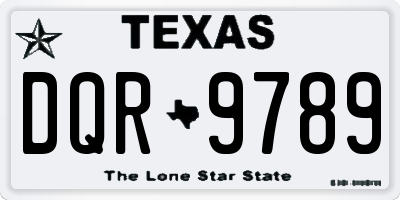 TX license plate DQR9789