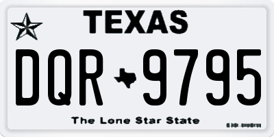 TX license plate DQR9795