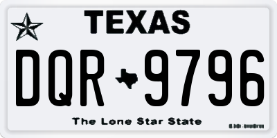 TX license plate DQR9796
