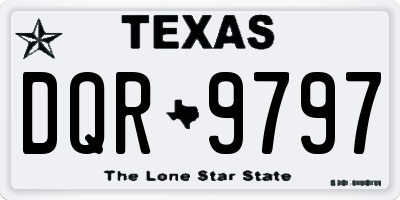TX license plate DQR9797