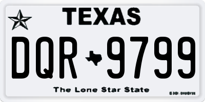 TX license plate DQR9799