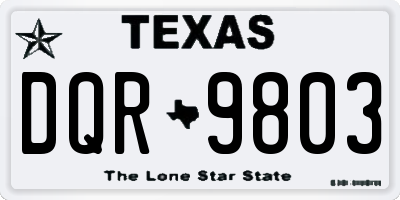 TX license plate DQR9803