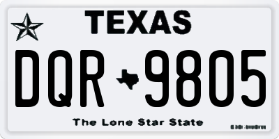 TX license plate DQR9805