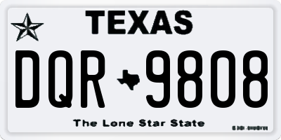 TX license plate DQR9808