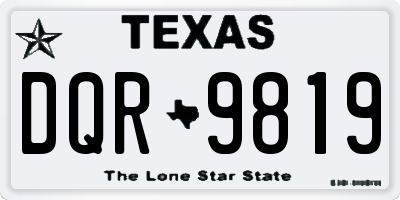 TX license plate DQR9819
