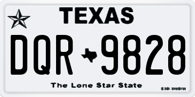TX license plate DQR9828