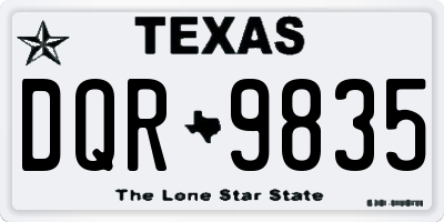 TX license plate DQR9835