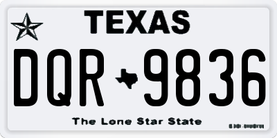 TX license plate DQR9836