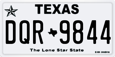 TX license plate DQR9844