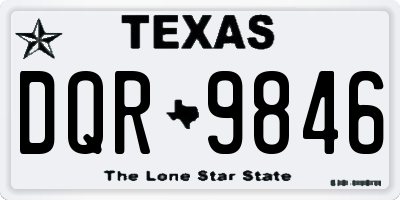 TX license plate DQR9846