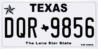 TX license plate DQR9856