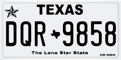 TX license plate DQR9858