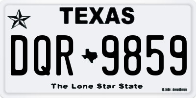 TX license plate DQR9859