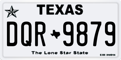TX license plate DQR9879