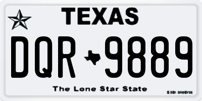 TX license plate DQR9889