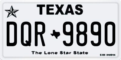 TX license plate DQR9890