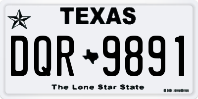 TX license plate DQR9891
