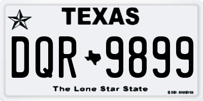 TX license plate DQR9899