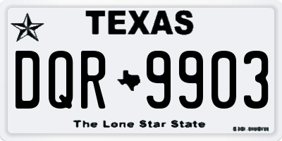 TX license plate DQR9903