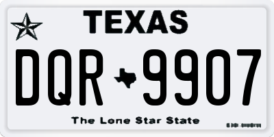 TX license plate DQR9907