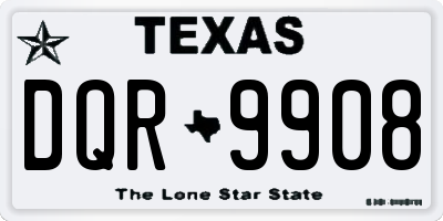 TX license plate DQR9908