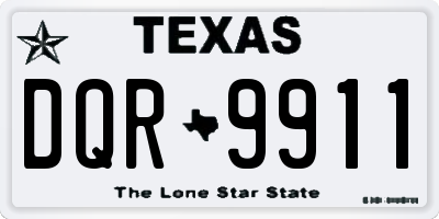 TX license plate DQR9911