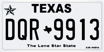 TX license plate DQR9913