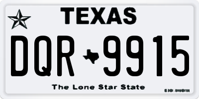 TX license plate DQR9915