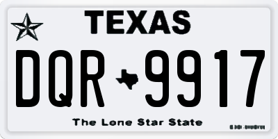 TX license plate DQR9917