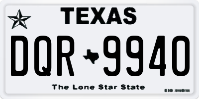 TX license plate DQR9940