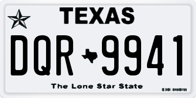 TX license plate DQR9941