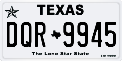 TX license plate DQR9945